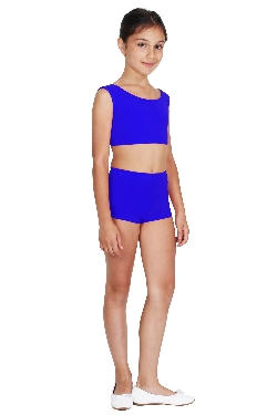 SHORT DANZA LYCRA BLU BAMBINA